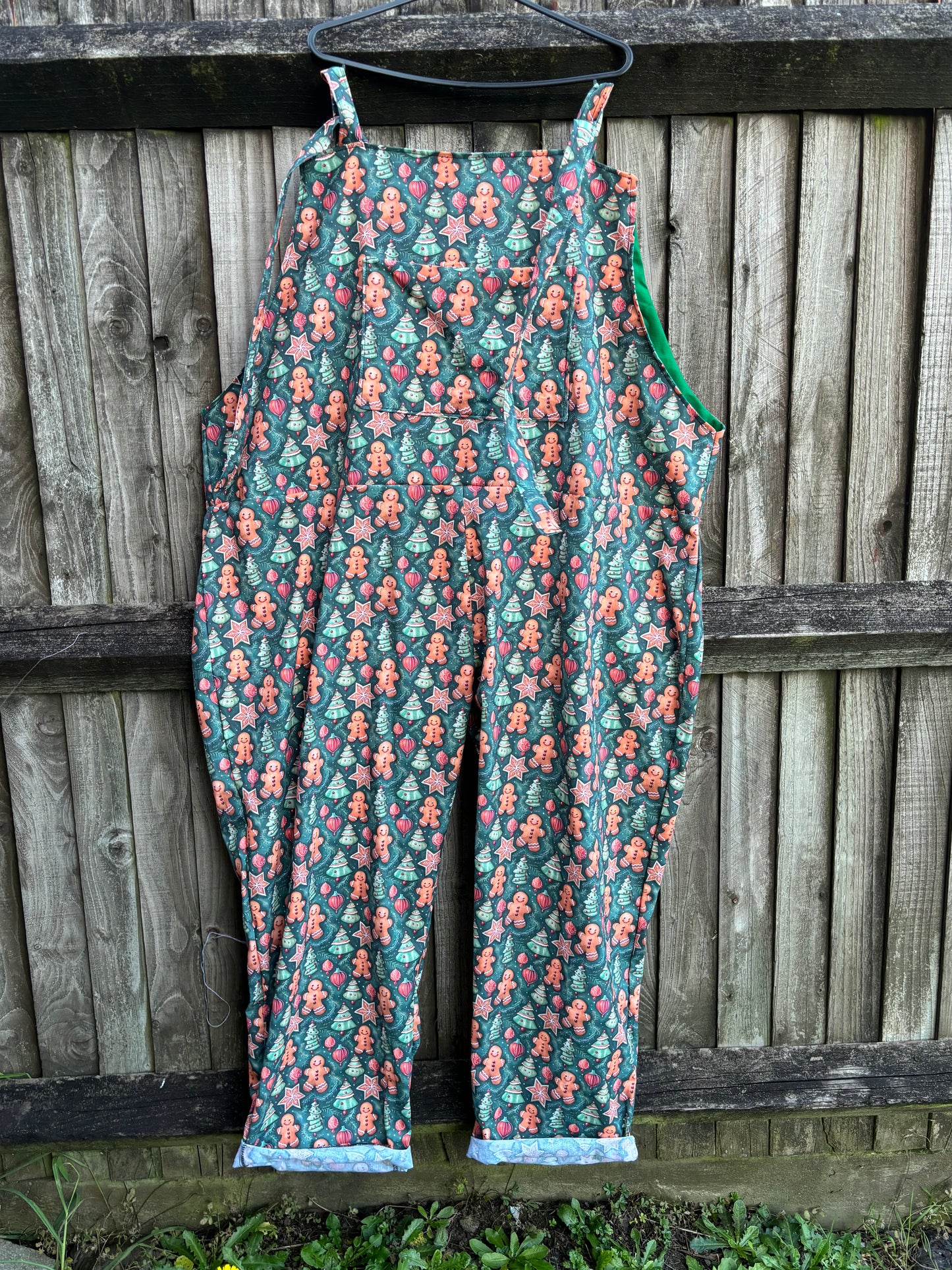 Dungarees - Gingerbread fabric