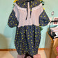 Astro Froggy Puff Sleeve Smock Dress with FREE detachable collar and pockets