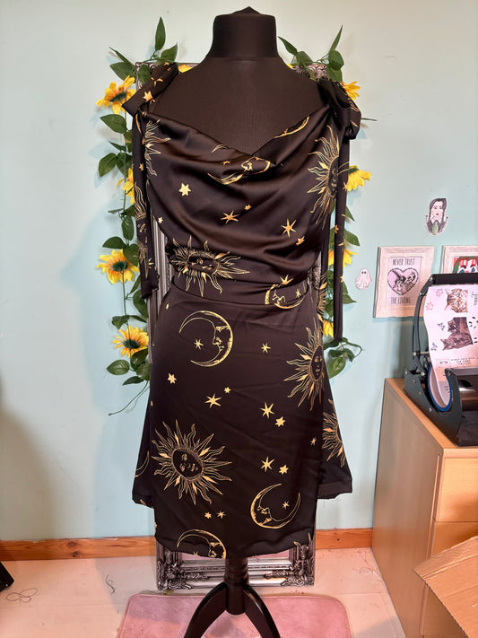 Cowl Neck Celestial Slip Dress - Collaboration with Vee Bee
