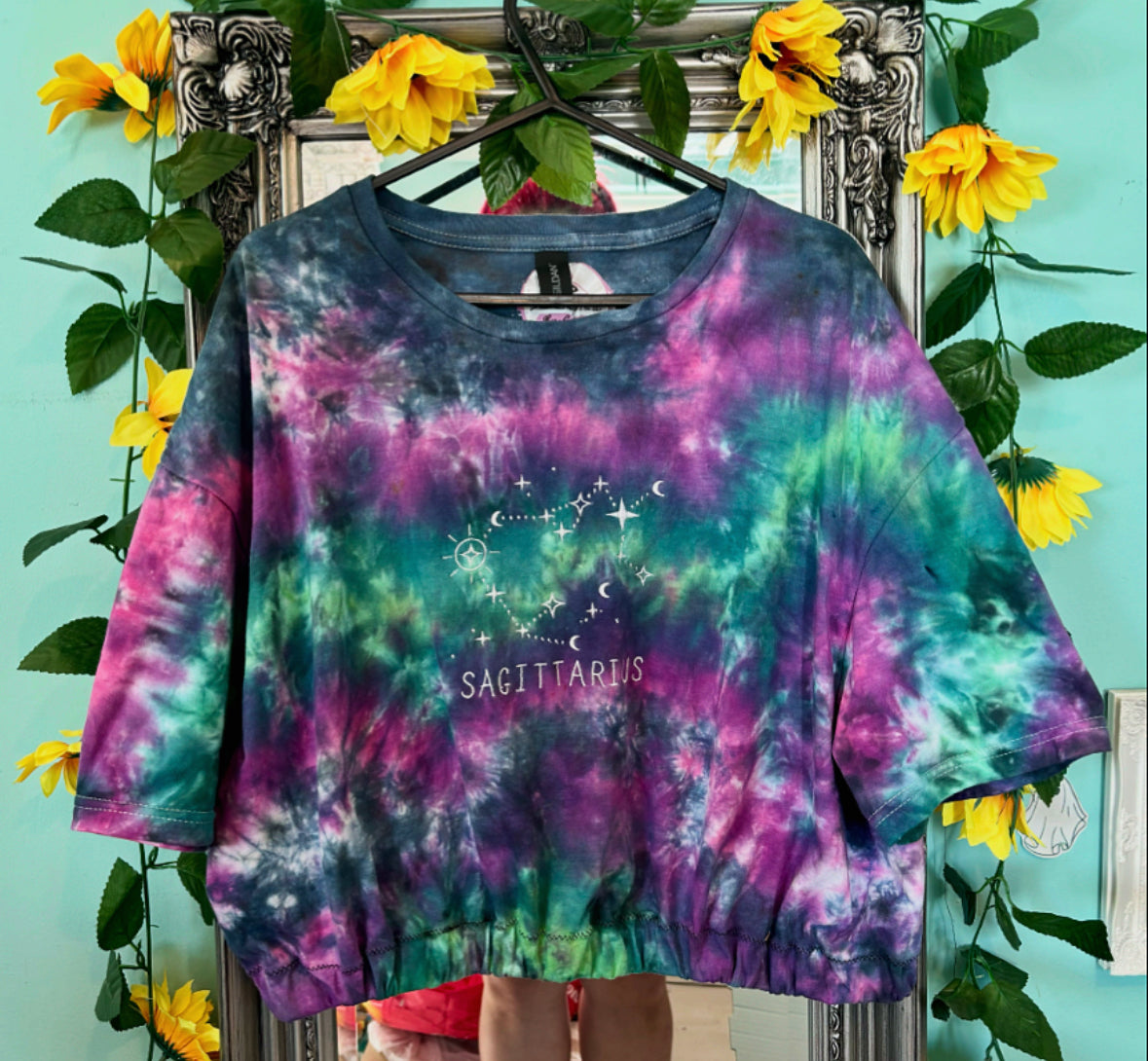 Tie Dye Galaxy Tee with free matching scrunchie