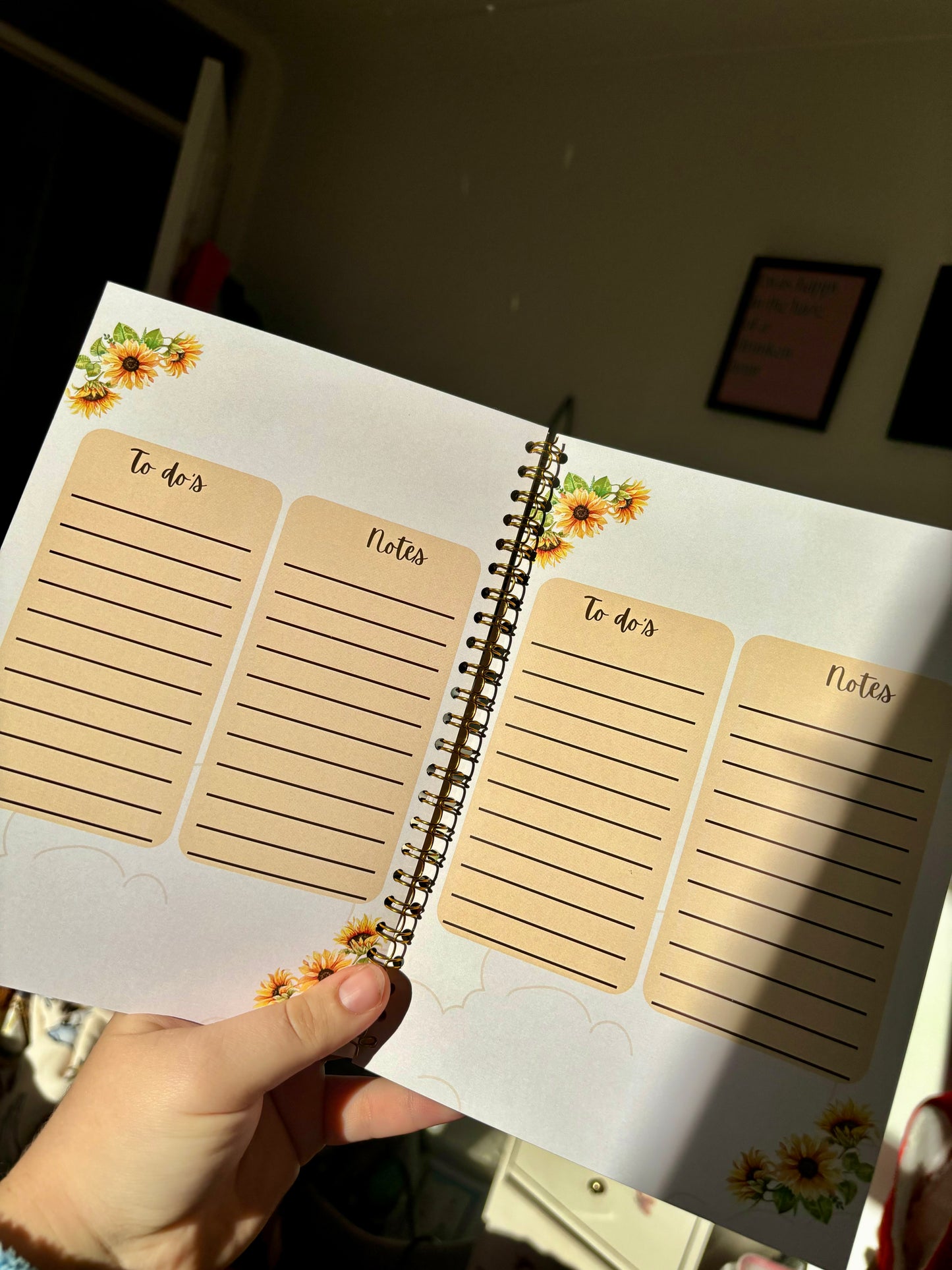 Sunflower Weekly Planner 15 weeks