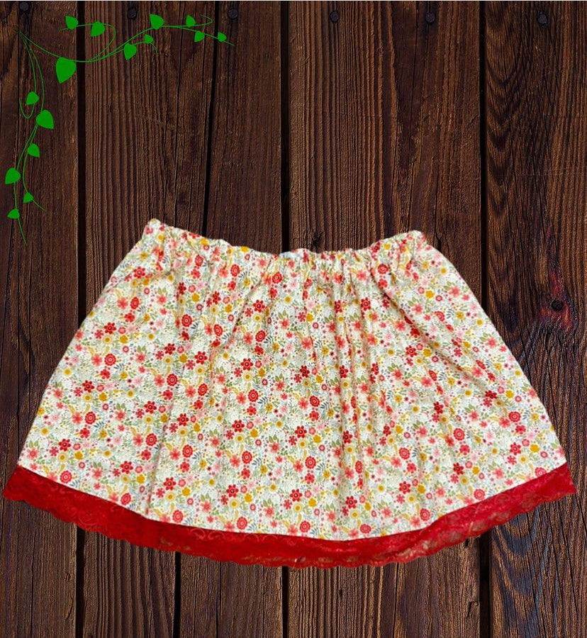 Autumn floral skirt