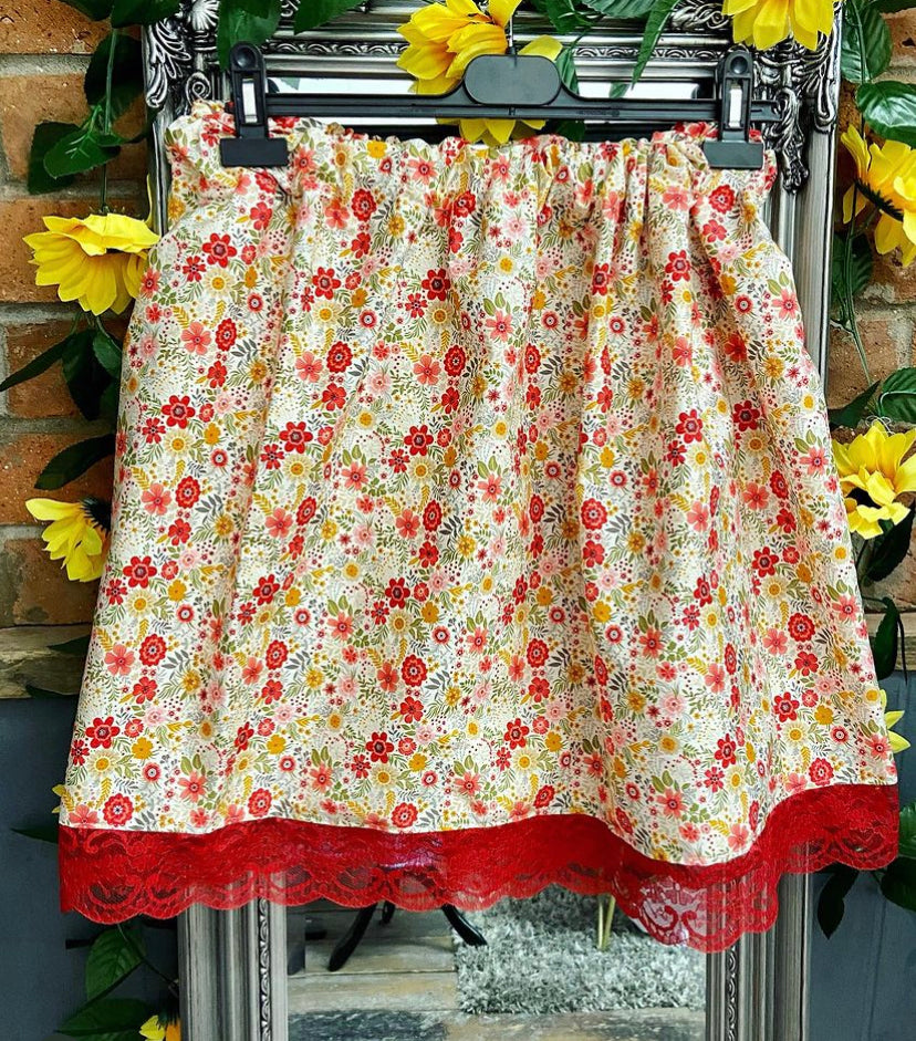 Autumn floral skirt