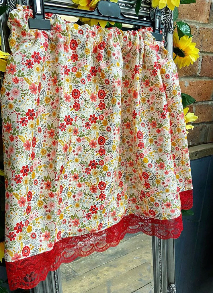Autumn floral skirt