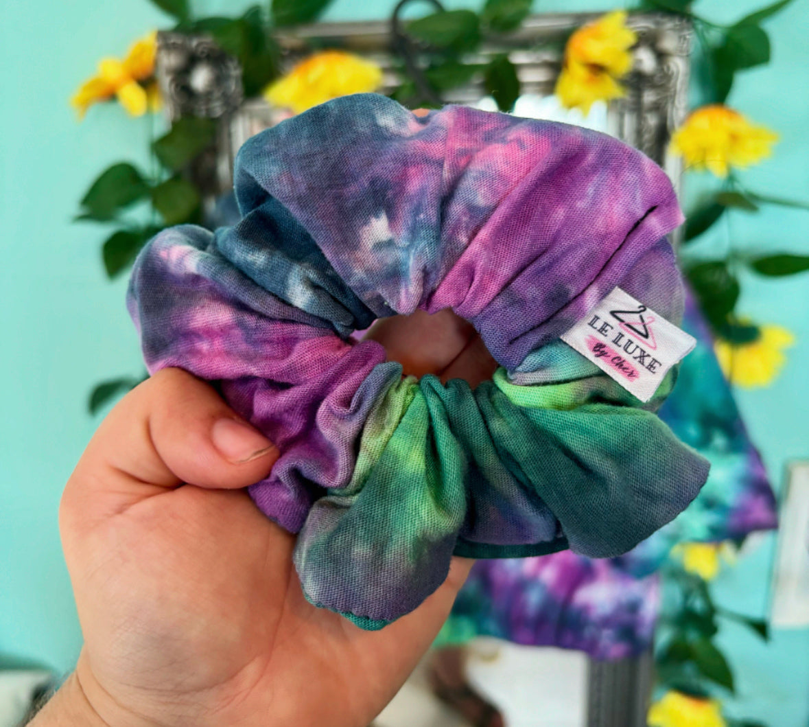 Tie Dye Galaxy Tee with free matching scrunchie