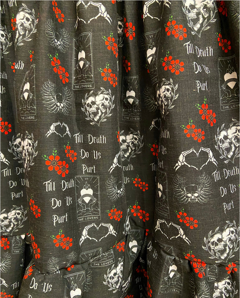 Shirred Puff Sleeve Dress - Till Death Do Us Part (off the shoulder dress)