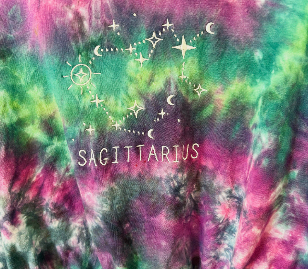 Tie Dye Galaxy Tee with free matching scrunchie