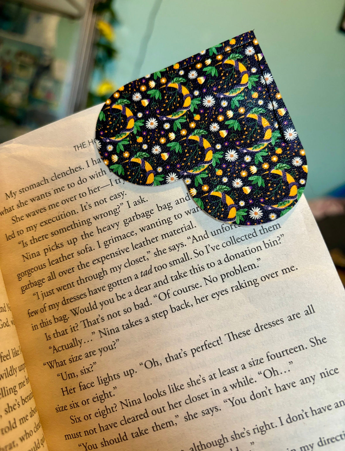 Heart magnetic Faux leather bookmarks (multiple designs)