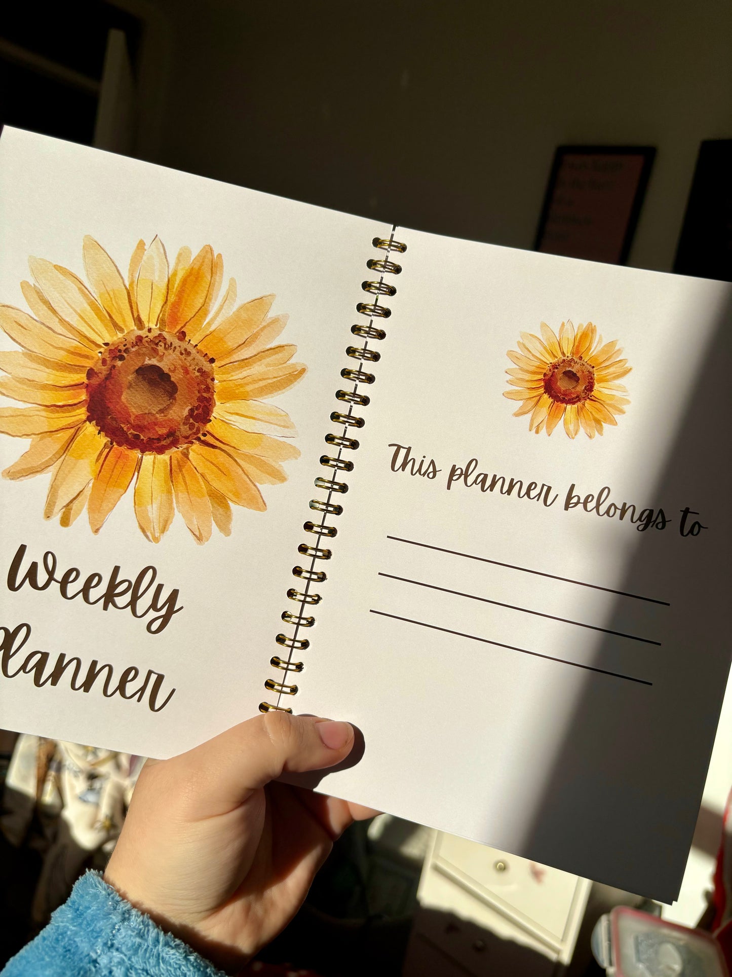 Sunflower Weekly Planner 15 weeks