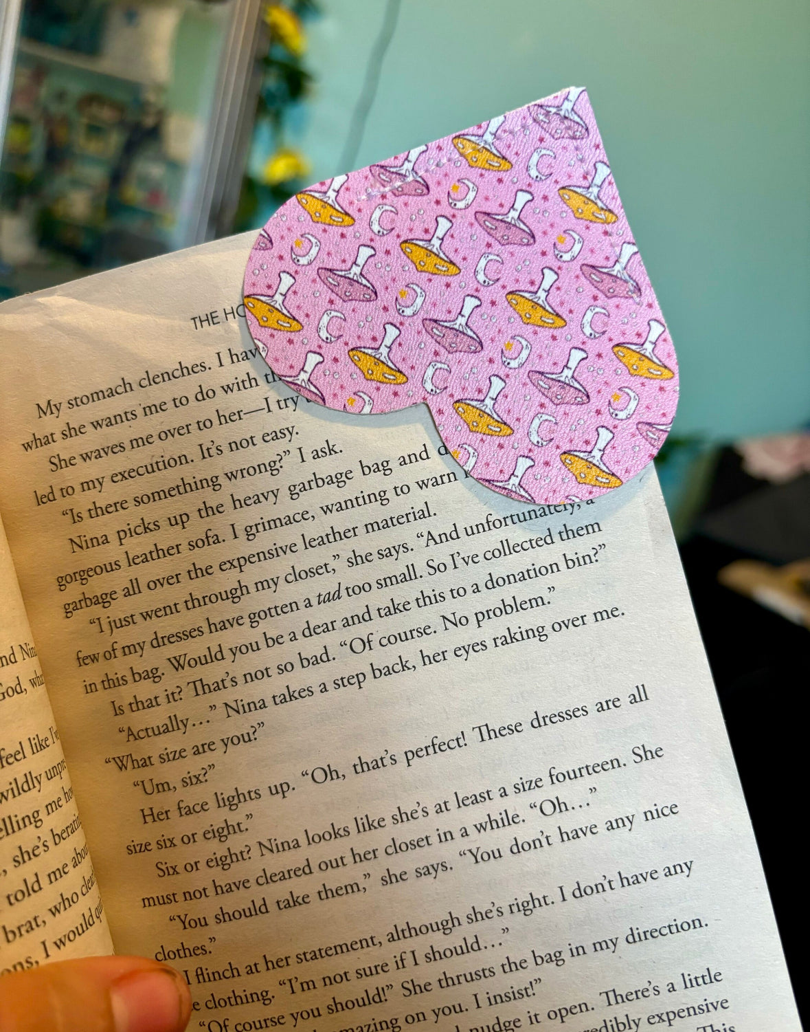 Heart magnetic Faux leather bookmarks (multiple designs)