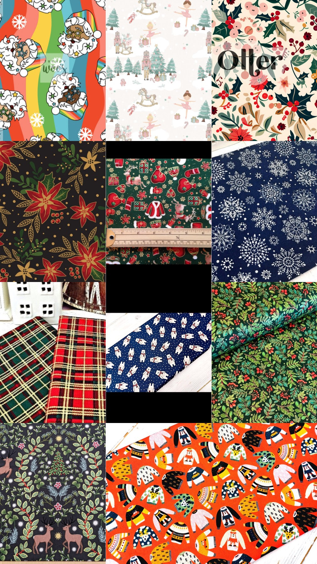Available Christmas fabrics