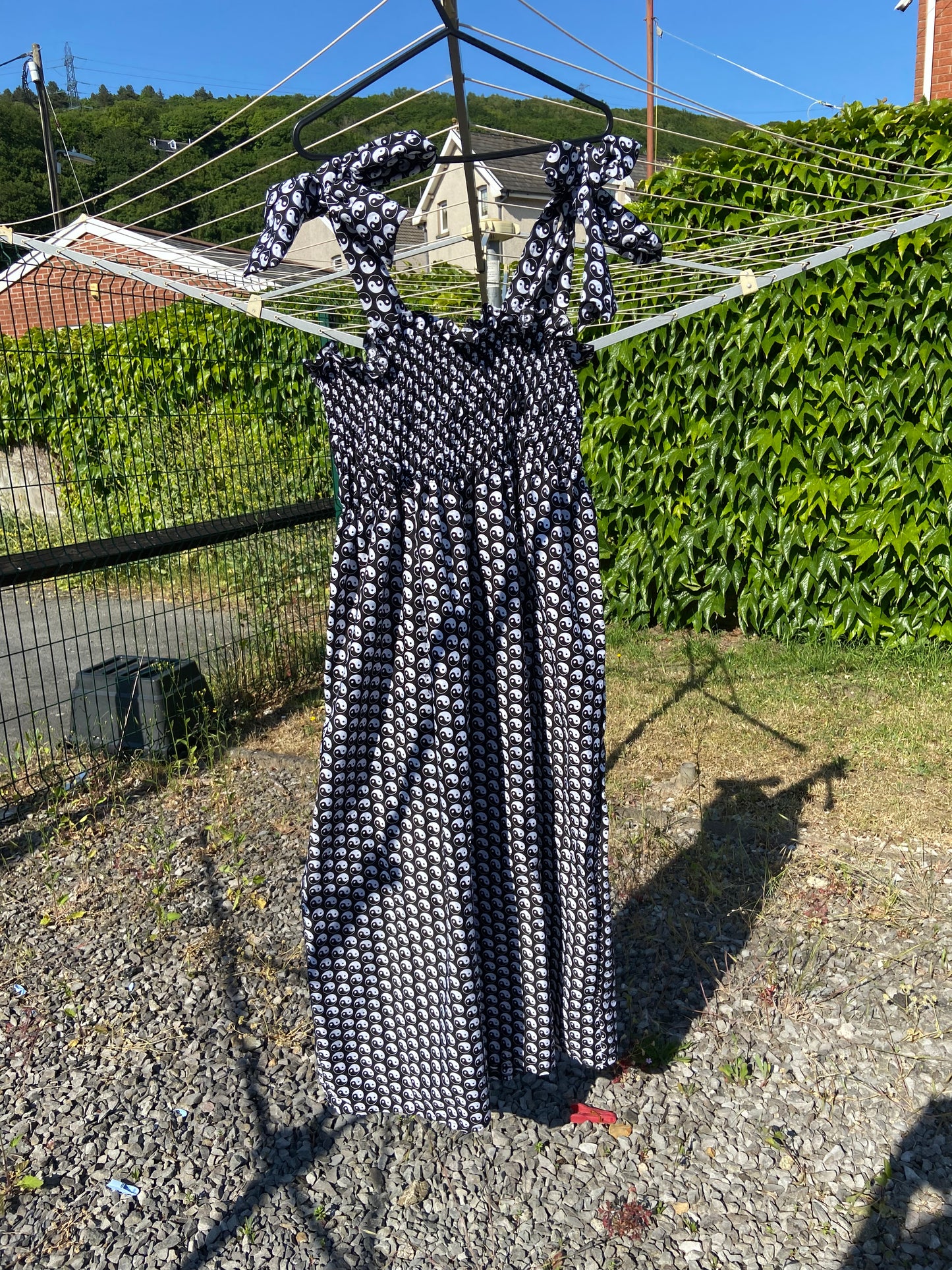 Shirred Cami Maxi Dress - Yin Yang Fabric