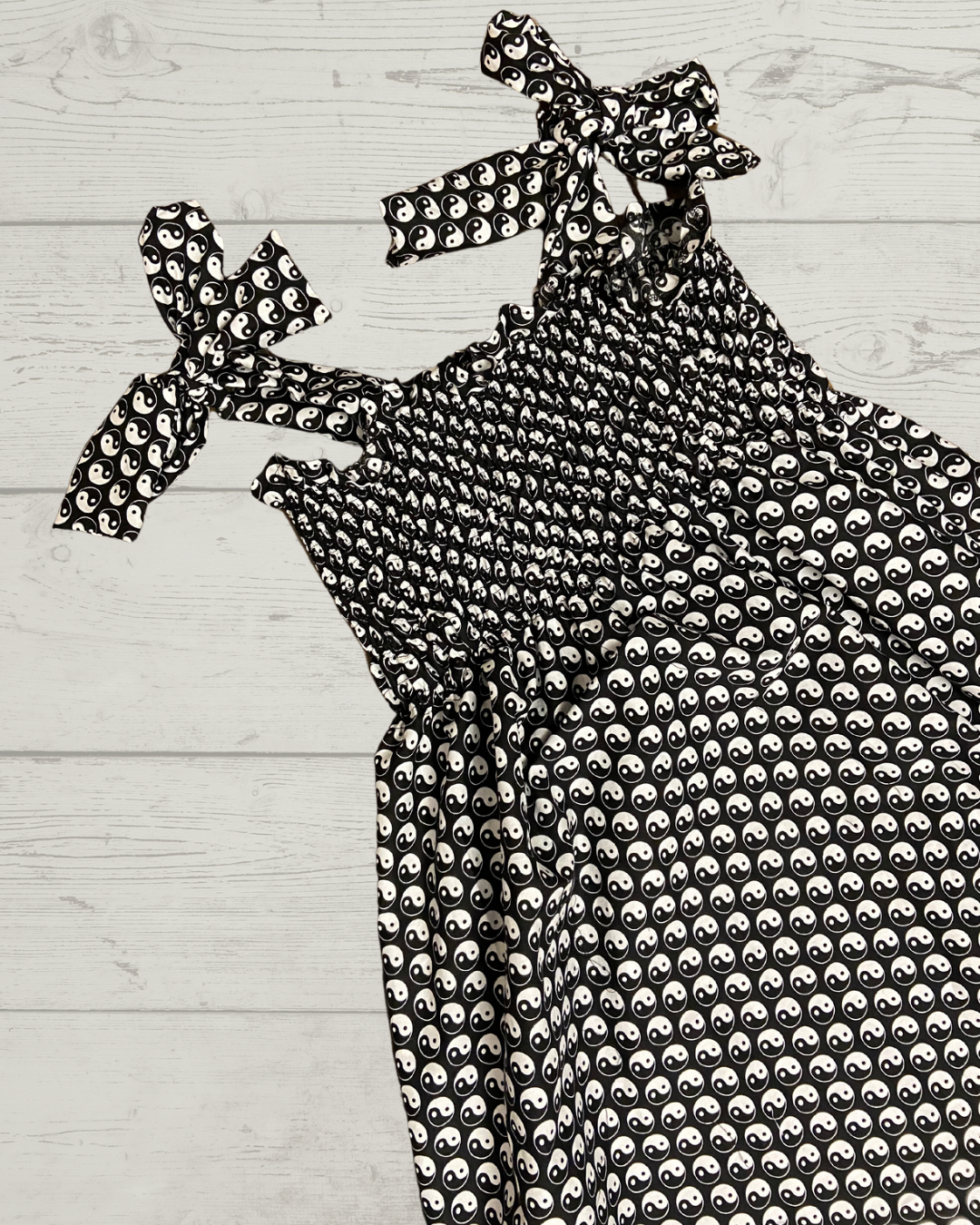 Shirred Cami Maxi Dress - Yin Yang Fabric