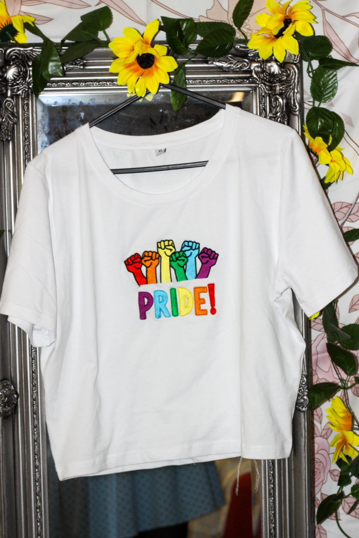 PRIDE fitted crop top