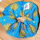 Sun and moon scrunchie 100% woven calico cotton fabric