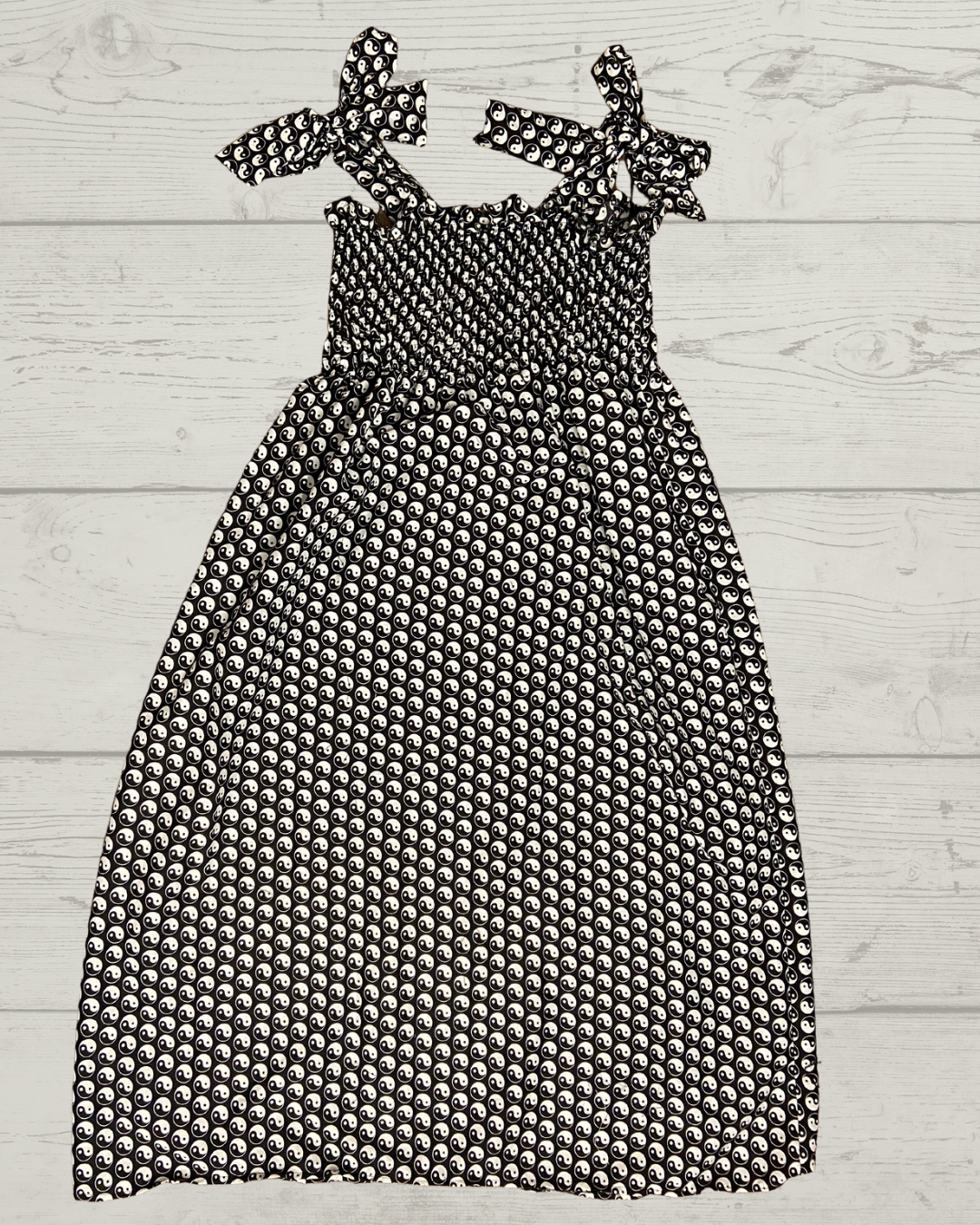 Shirred Cami Maxi Dress - Yin Yang Fabric