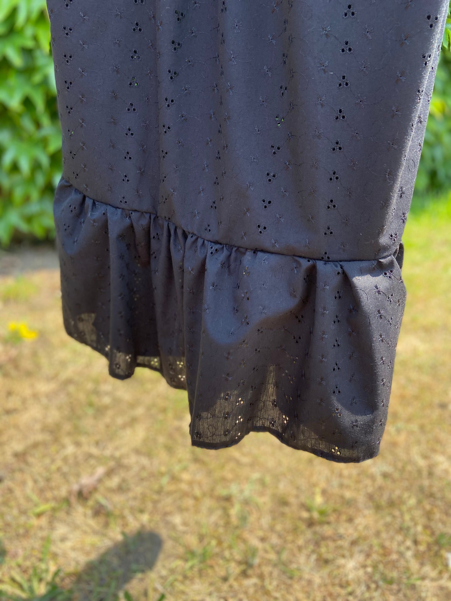 Broderie Anglais Black Sweetheart Maxi Dress