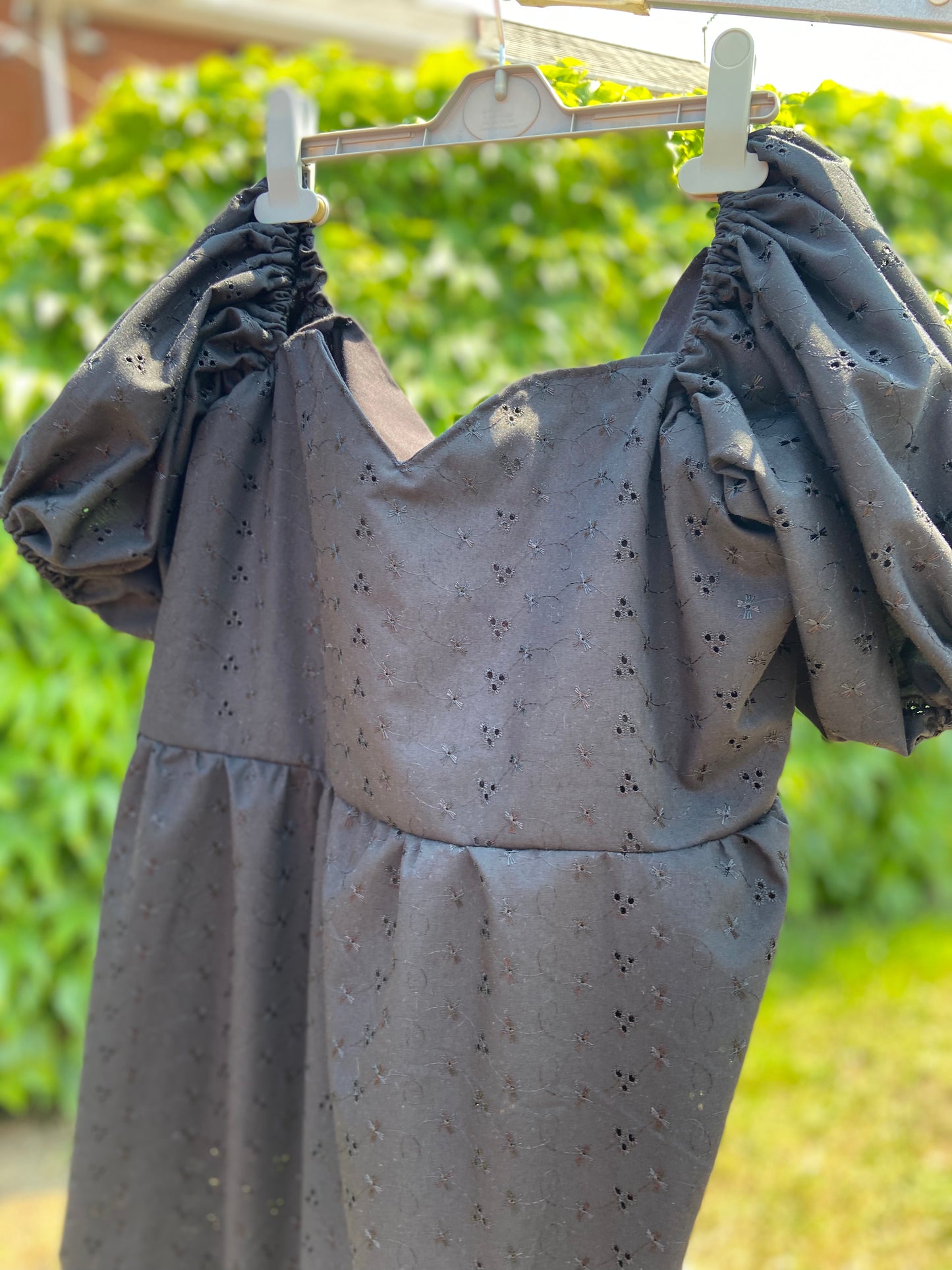 Broderie Anglais Black Sweetheart Maxi Dress