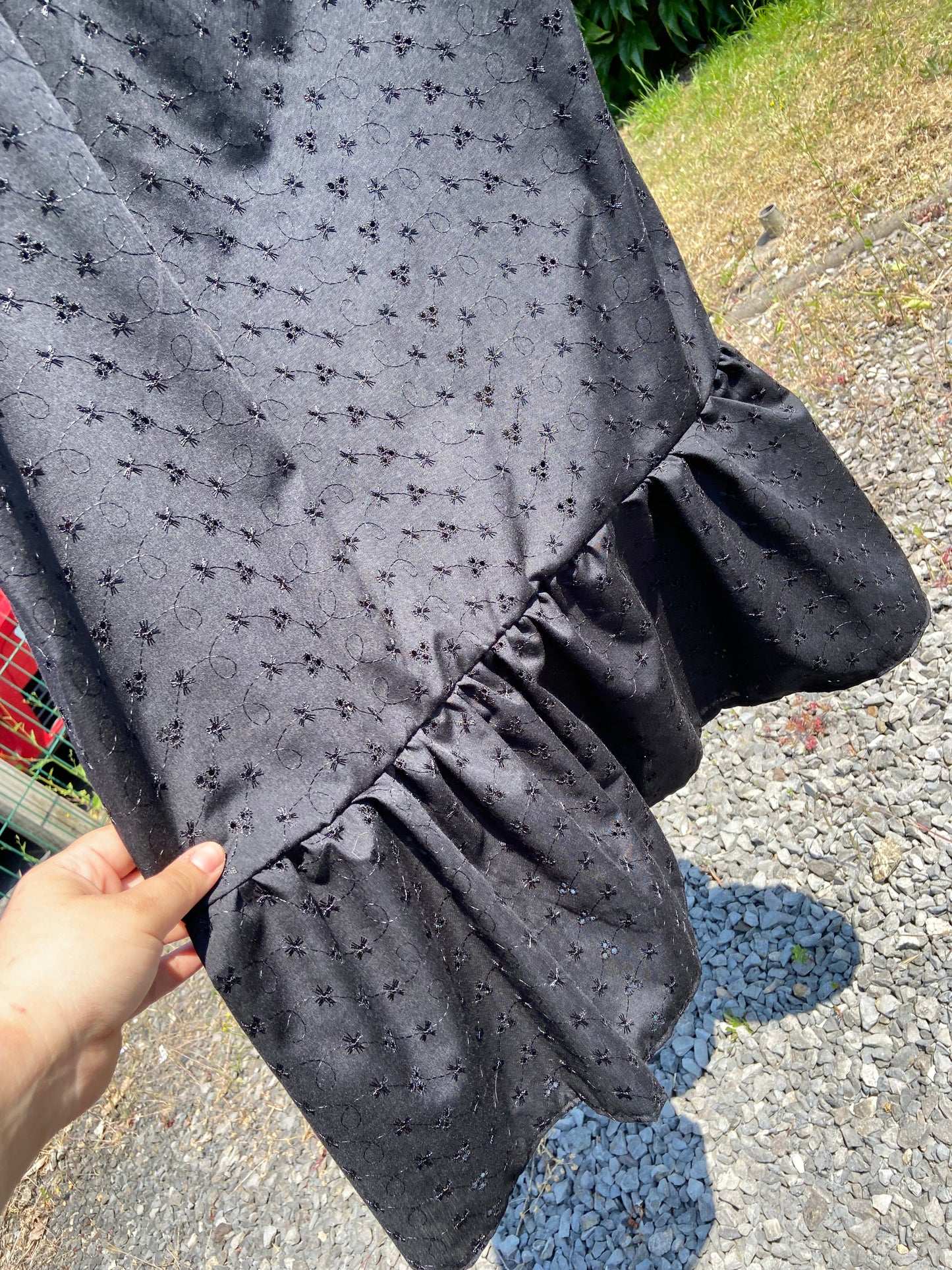 Broderie Anglais Black Sweetheart Maxi Dress