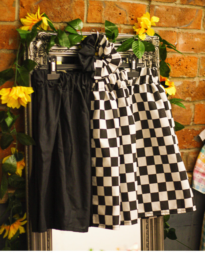 Split Checkerboard Skirt