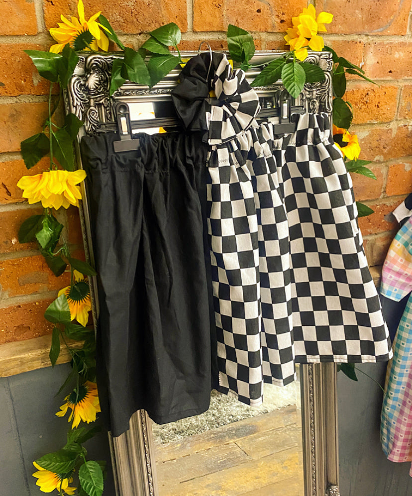 Split Checkerboard Skirt