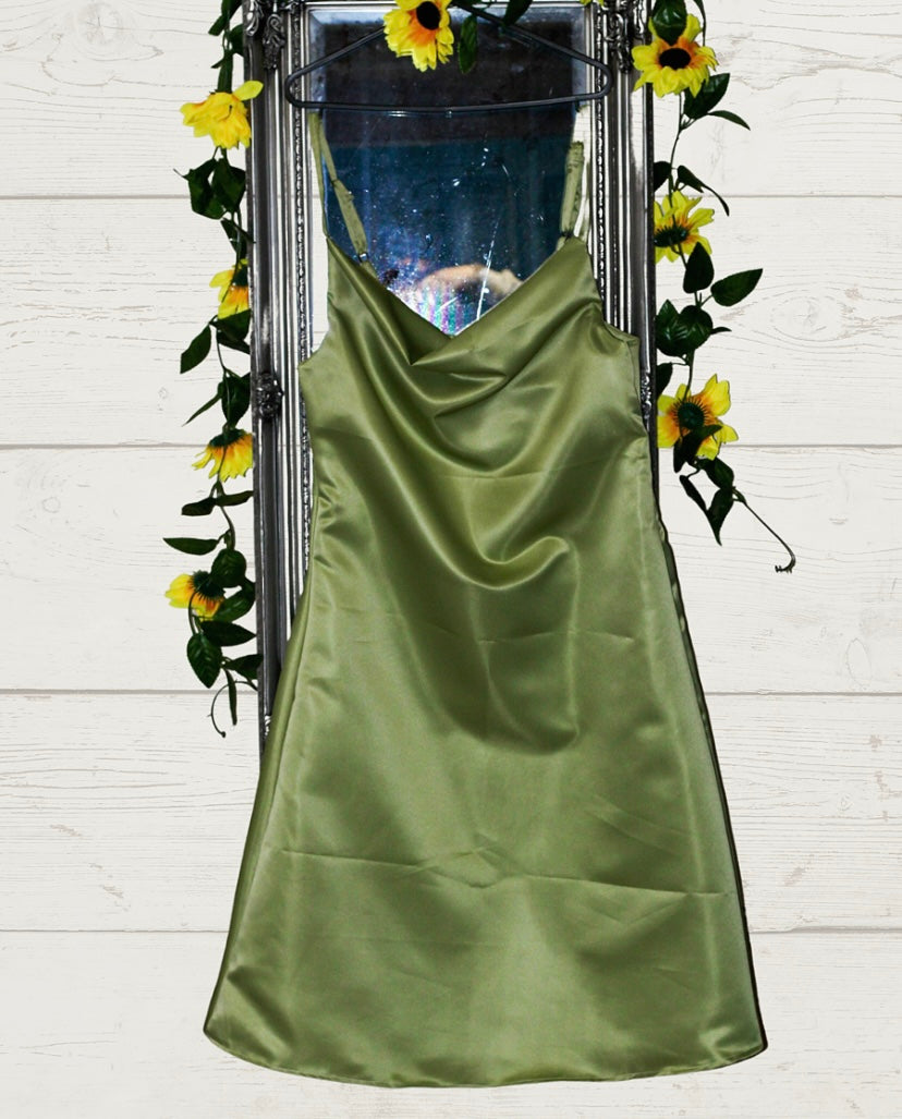 Maddison Cowl Neck Dress - Any Colour Duchess Silk fabric