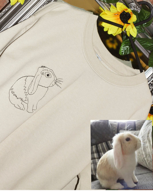 Line Portrait Embroidery - T-shirts, Hoodie, Sweatshirt