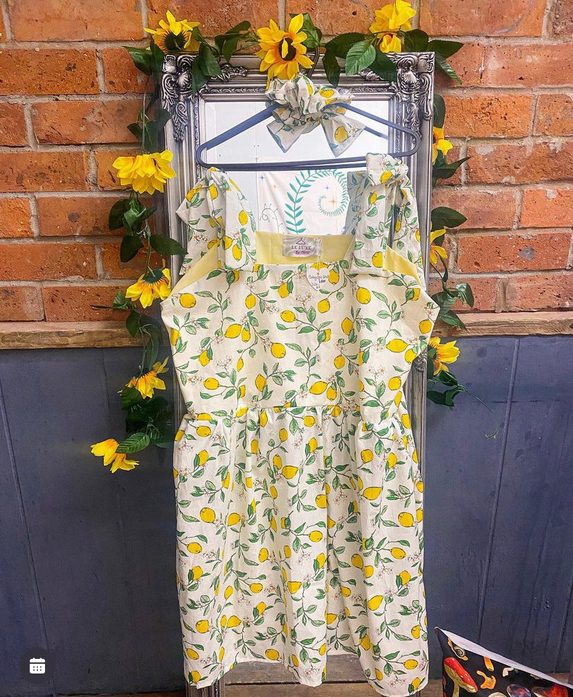 Baby doll dress - Ivory Lemons fabric