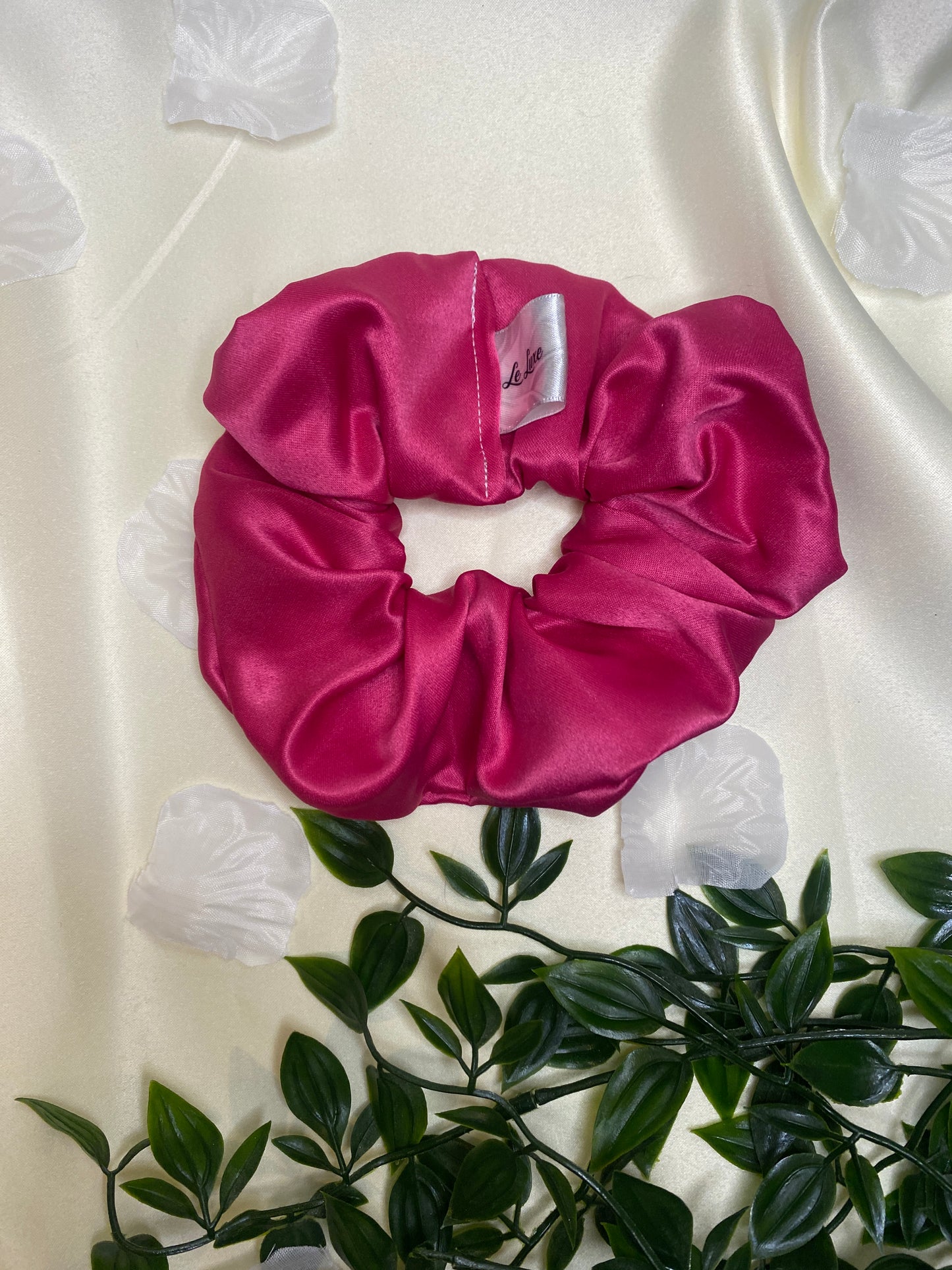 Cerise Pink - premium duchess silk scrunchie