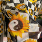 Mesh Turtleneck - Ying Yang Sunflower Checkerboard fabric