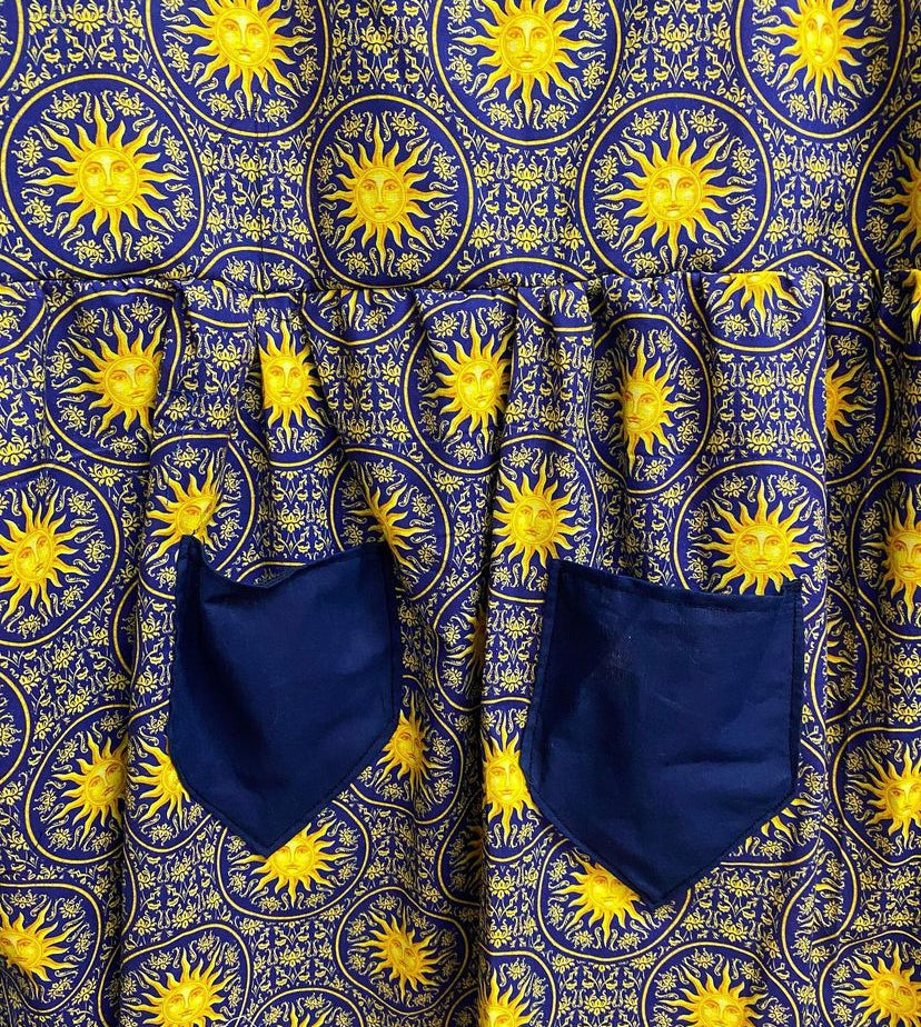 Libby Dress - Celestial Suns fabric