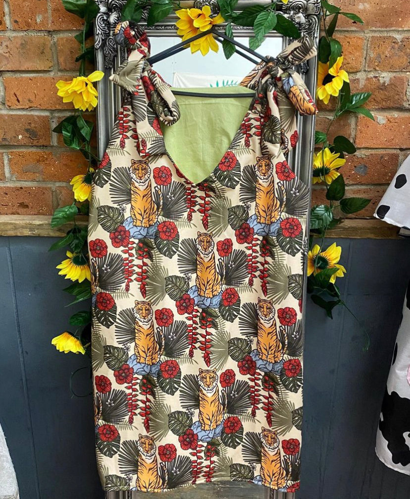 Frankie Slip Dress - The Jungle fabric