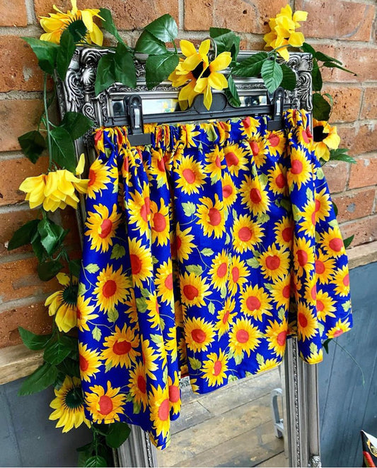 RTS Royal Blue Sunflower skirt