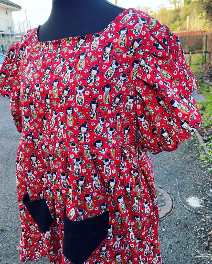 Libby Dress - Geisha Girl fabric