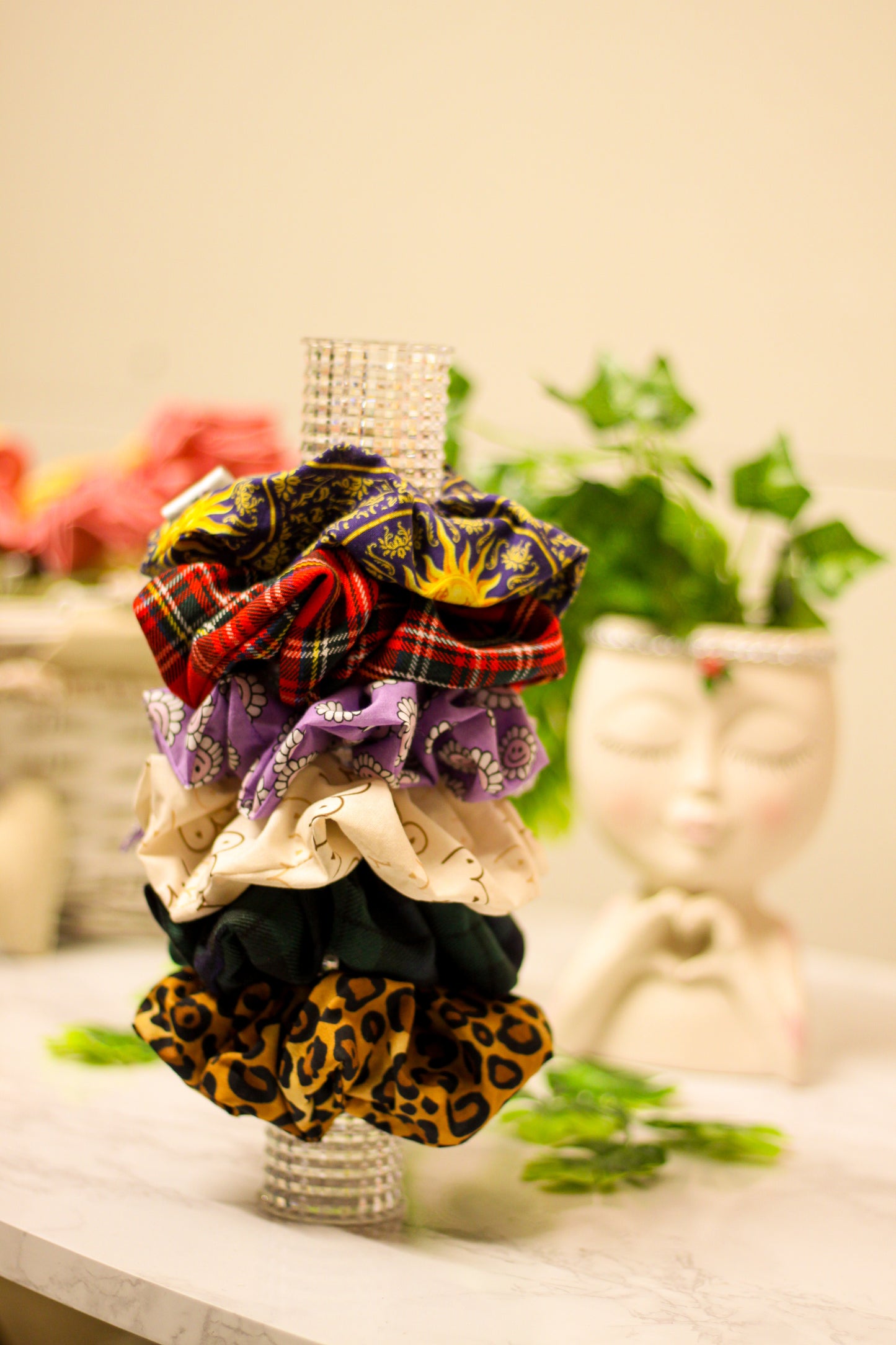 Mystery cotton scrap scrunchies