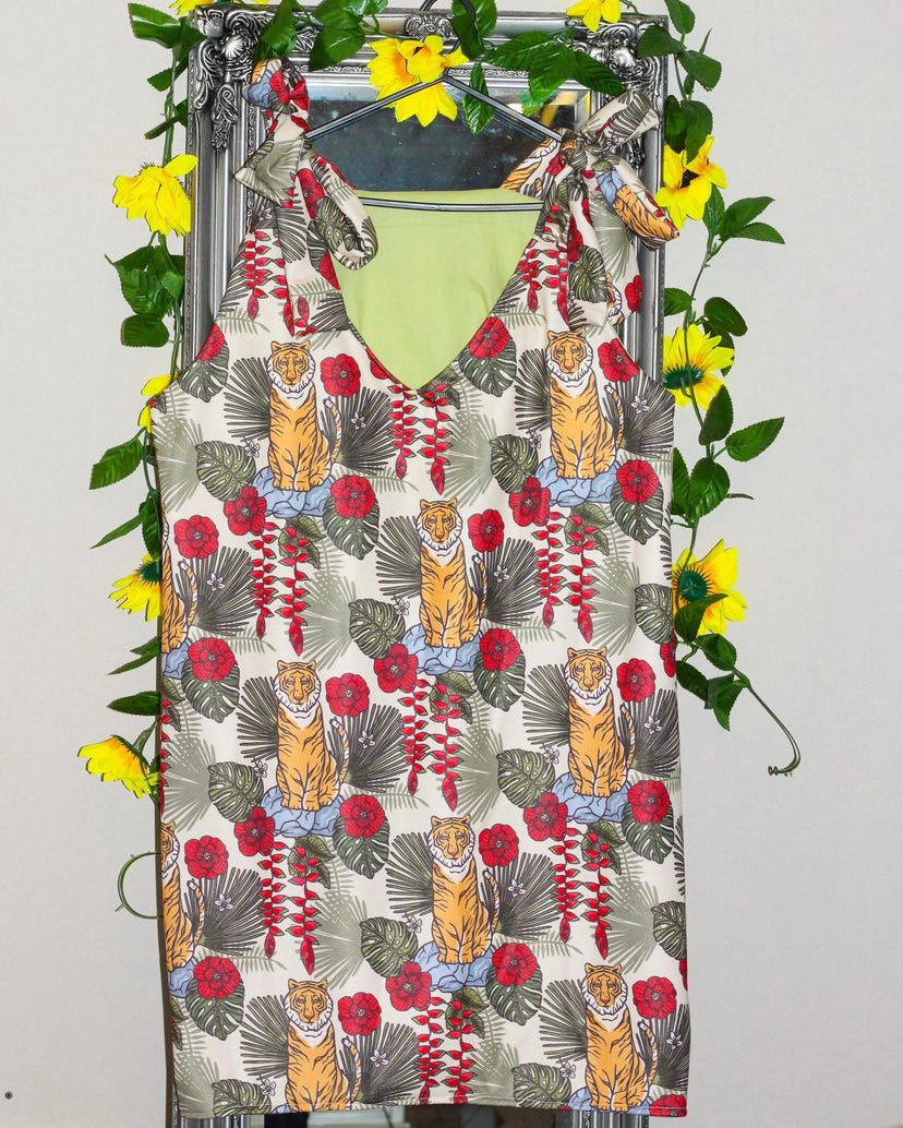 Frankie Slip Dress - The Jungle fabric