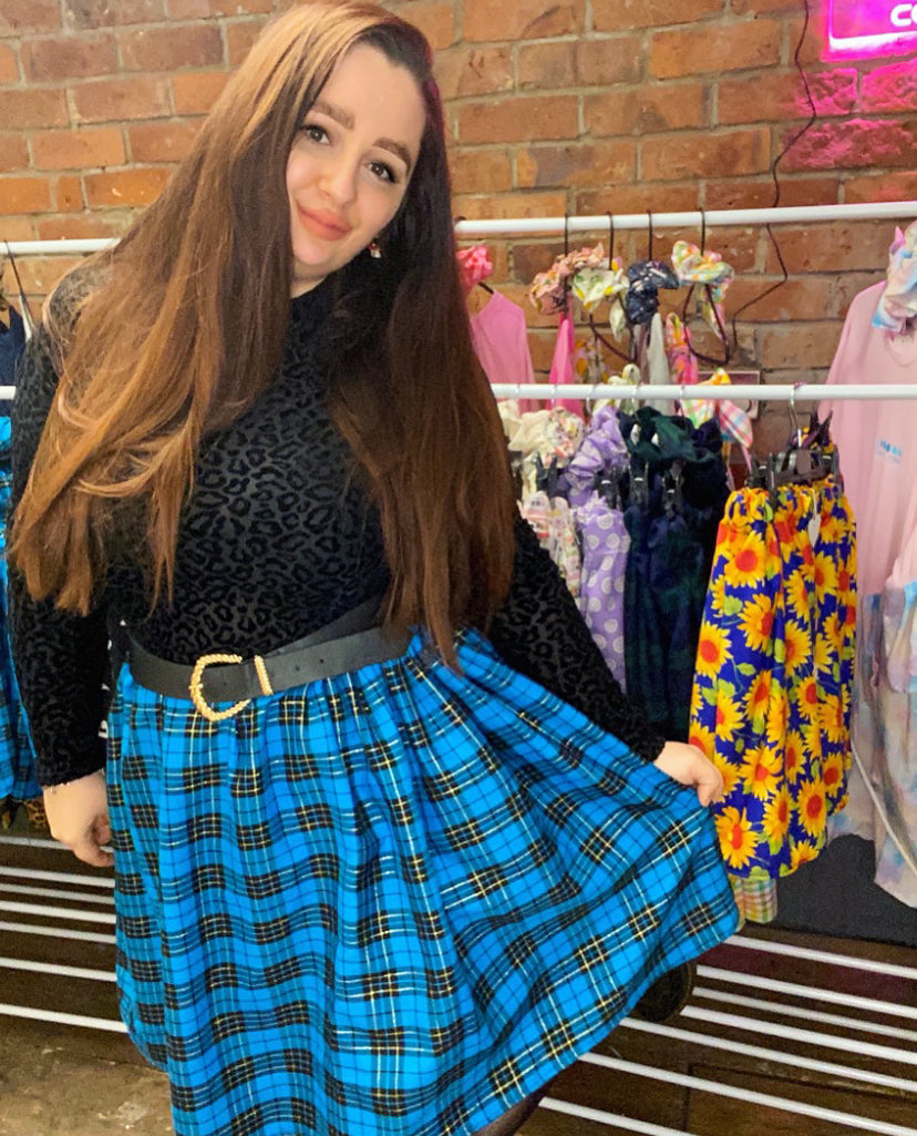 Turquoise Tartan skirt