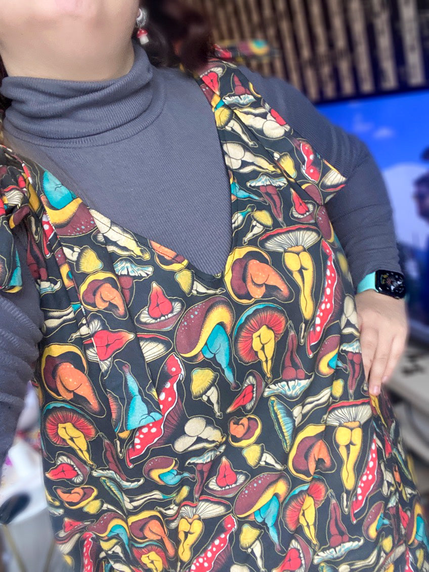 Frankie Slip Dress - Sexy Mushroom fabric