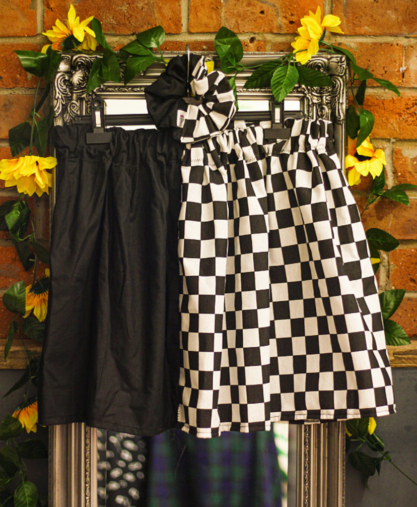 Split Checkerboard Skirt
