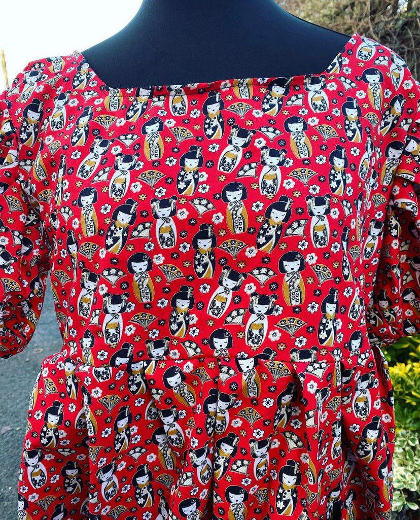 Libby Dress - Geisha Girl fabric