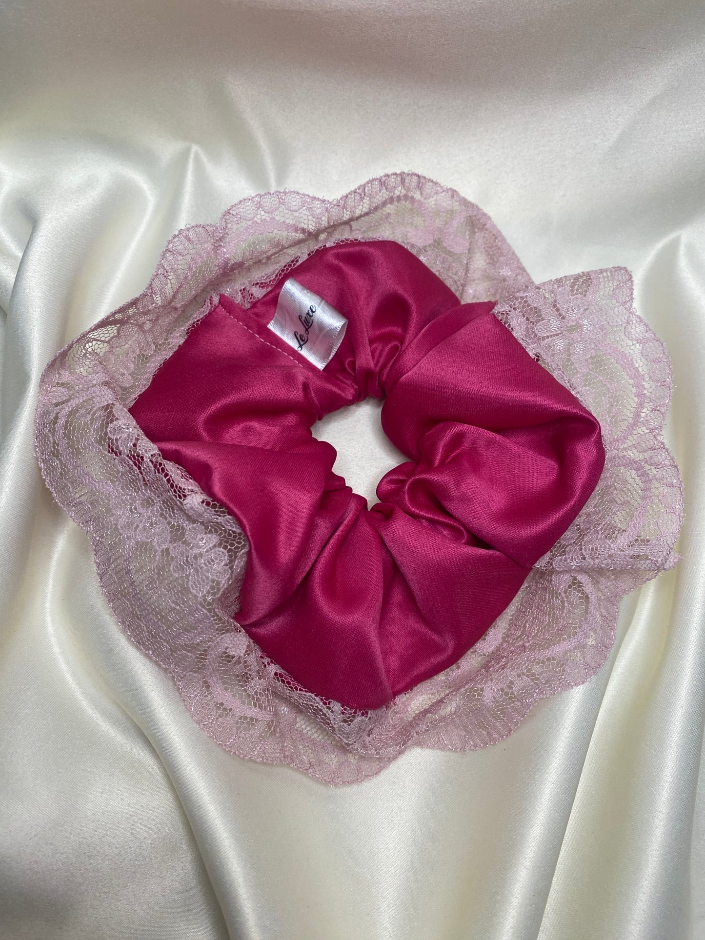The Lacey Cerise Scrunchie