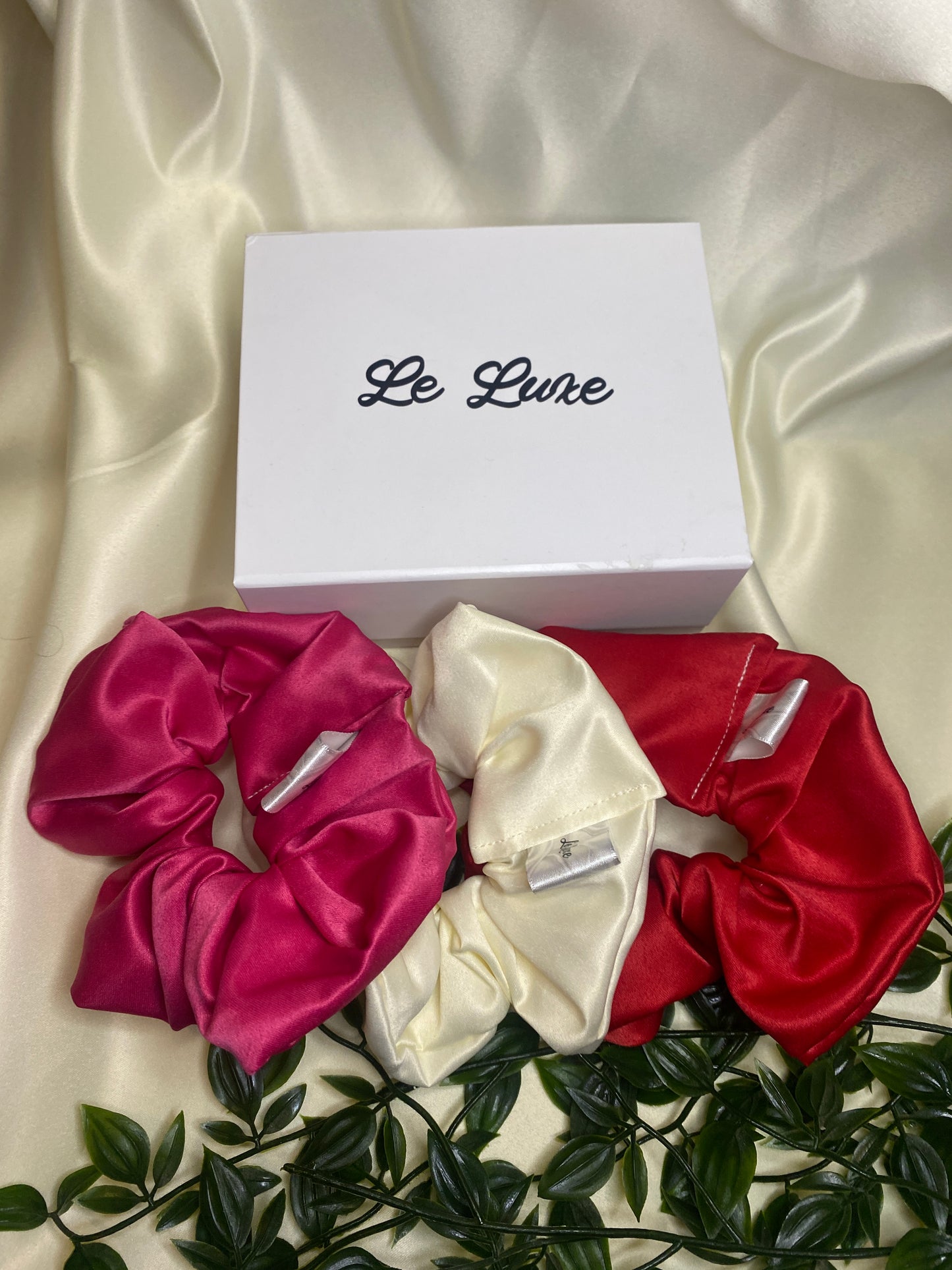 Lovers Silk Trio - premium duchess silk scrunchies