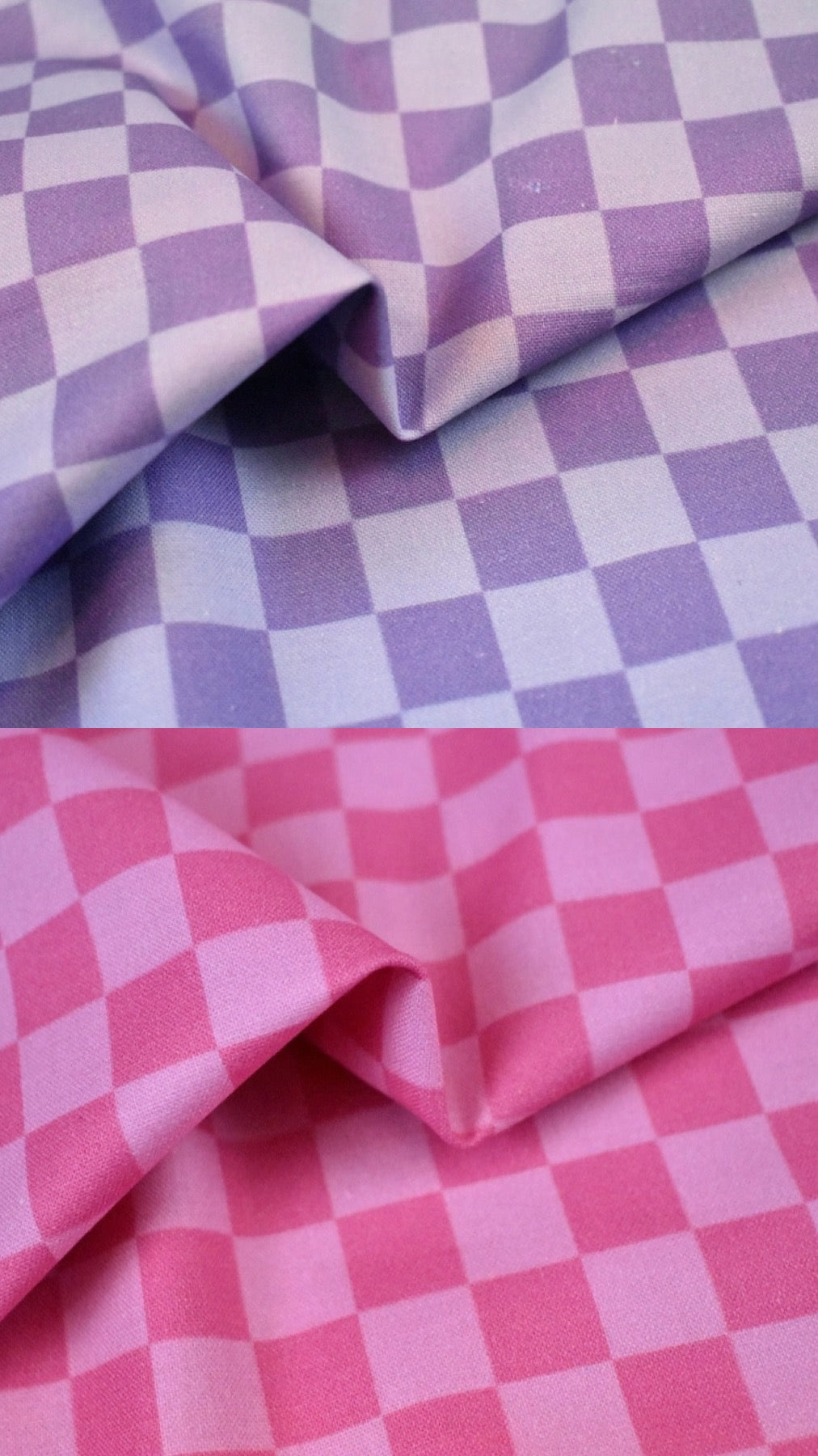 Custom for Maddy ๐ - half and half shorts purple and pink check