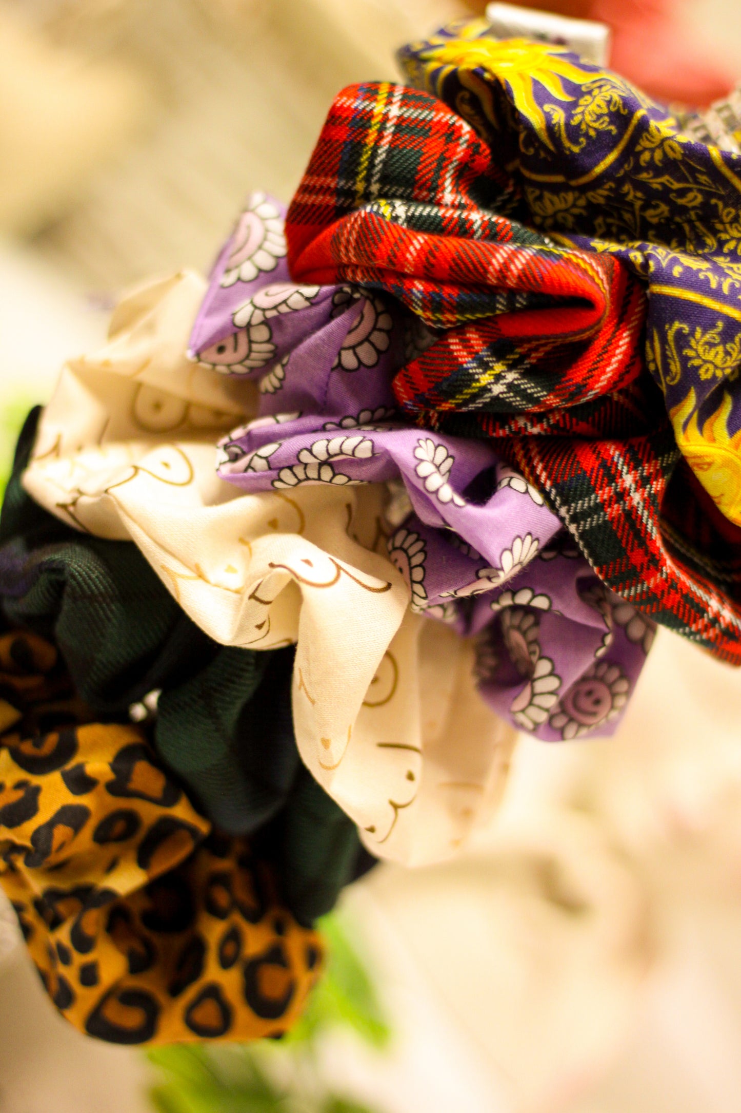 Mystery cotton scrap scrunchies