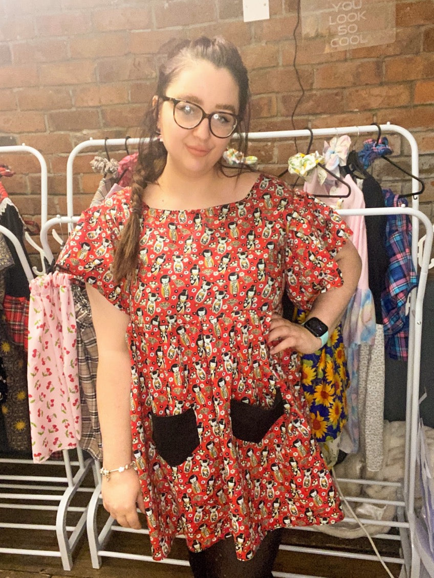 Libby Dress - Geisha Girl fabric