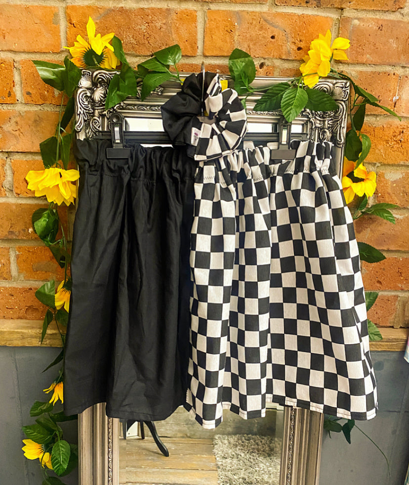 Split Checkerboard Skirt