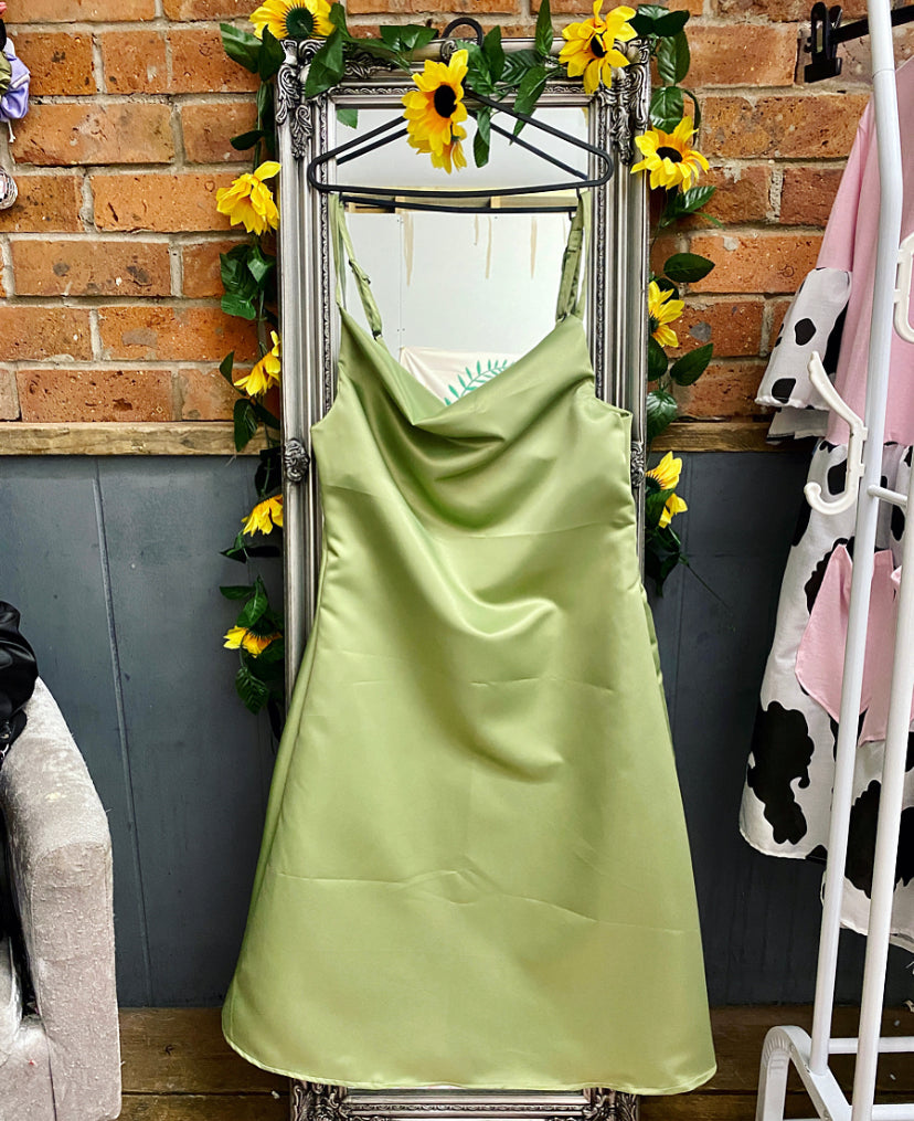 Maddison Cowl Neck Dress - Any Colour Duchess Silk fabric