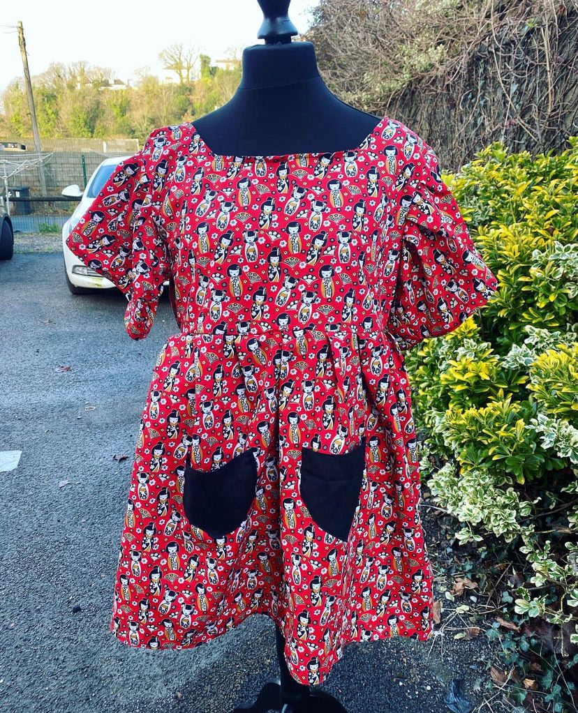 Libby Dress - Geisha Girl fabric