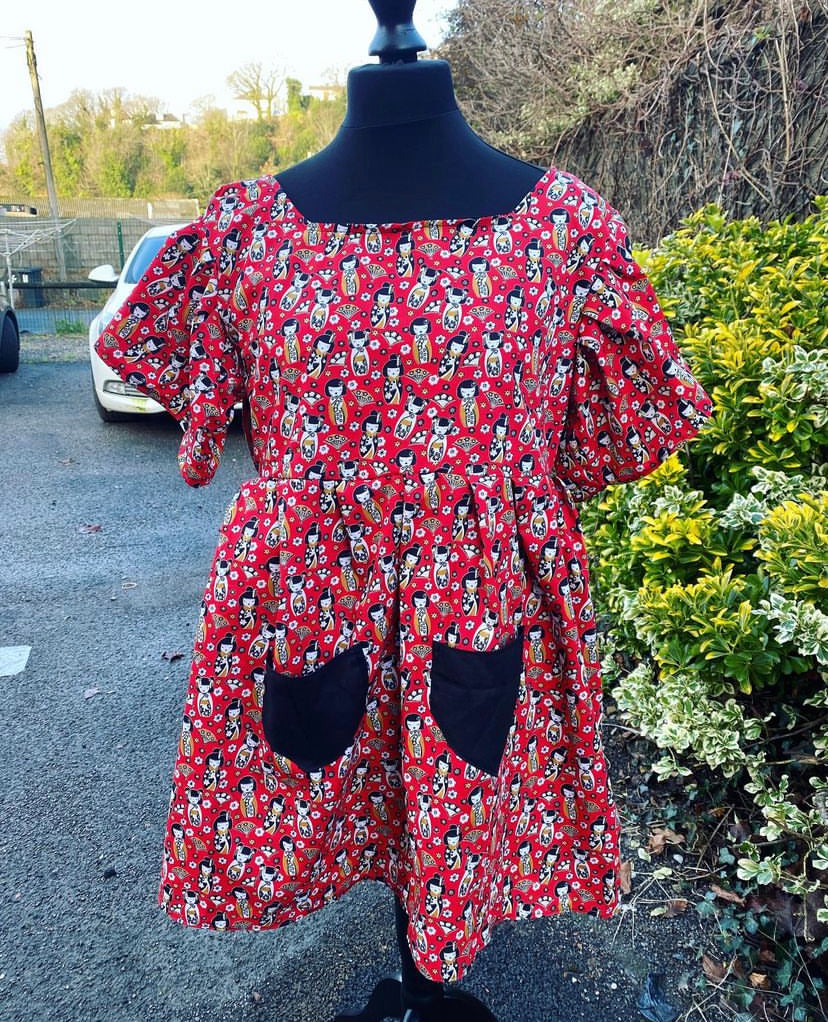 Libby Dress - Geisha Girl fabric