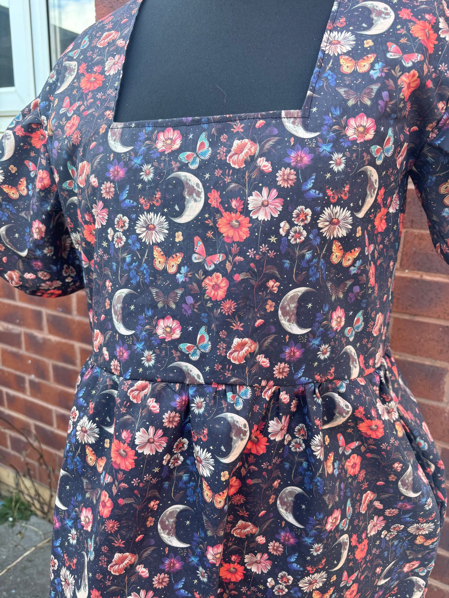 Libby Dress - Midnight Garden fabric